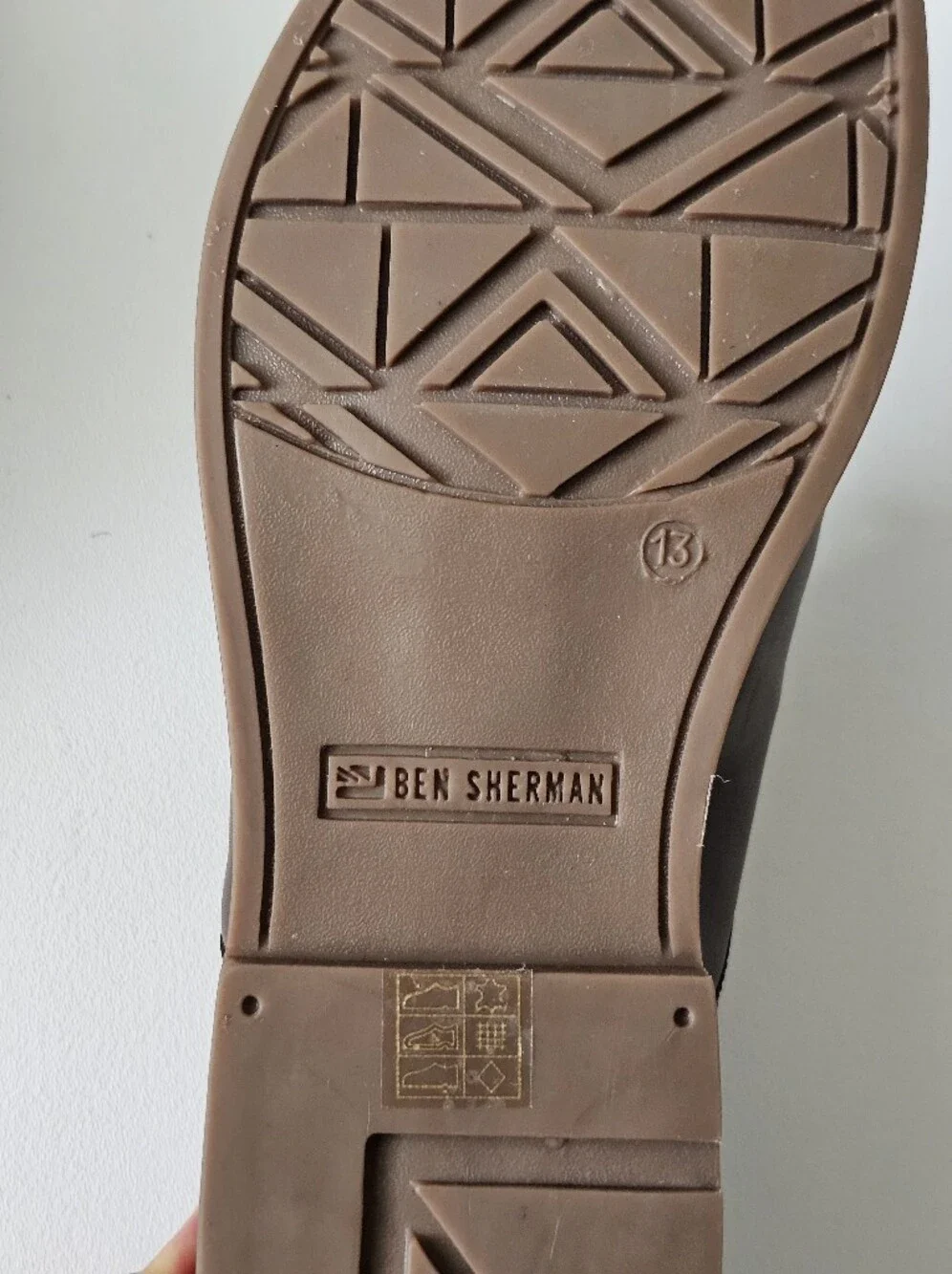 Ben Sherman Brent Plain Toe Leather Derby Dress Shoes Dark Brown Men's US 13 NWT
